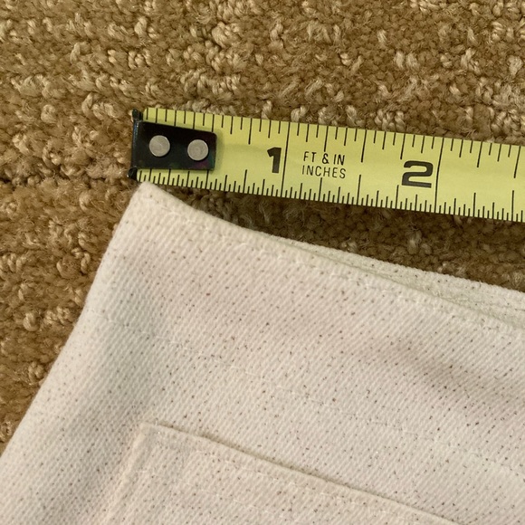 ESCADA gold metallic dots sparkle off white jeans sz 14 - Picture 11 of 16